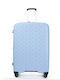 Verage Spinner Mare Valiză De Călătorie Dură Polar Blue Cu 4 Roți Înălțime 78 Cm