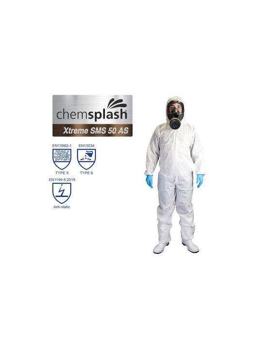 Chemsplash Ολόσωμη Φόρμα Xtreme Sms 50 Anti-static Coverall Type 5/6 Style No 2503 Xl