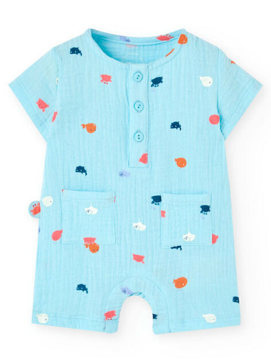 Boboli Baby Bodysuit Short-Sleeved Blue