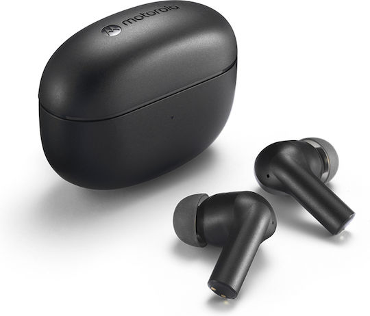 Motorola Moto Buds 500 ANC Bluetooth Handsfree Ακουστικά με Αντοχή στον Ιδρώτα και Θήκη Φόρτισης Moonless Night