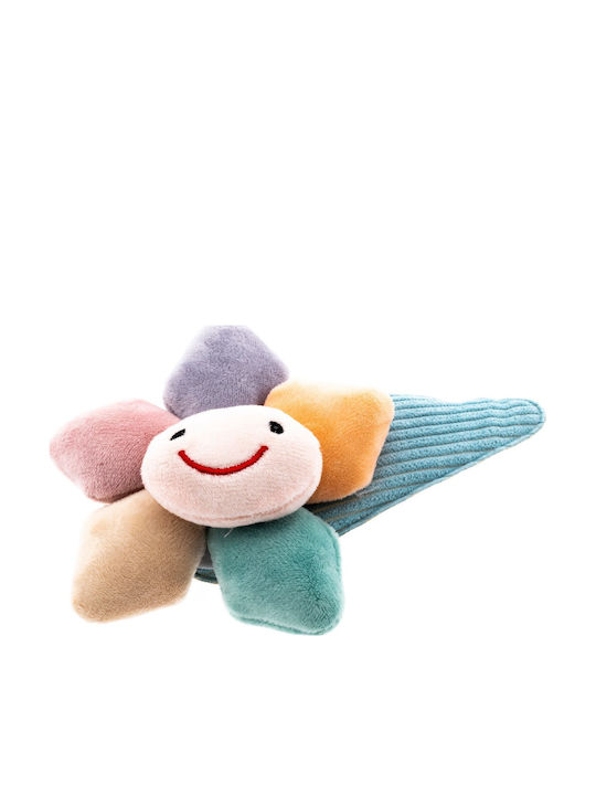 Fabric Snap Hair Clip Large for Kids 4 Designs - Multicolored Little Flower