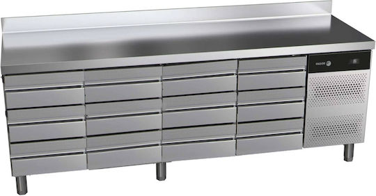 Fagor Raft Frigorific Din Oțel Inoxidabil 590lt Cu Sertar Și Mașină De Răcit 0/+8°C L224xA70xÎ85cm Acp-4g