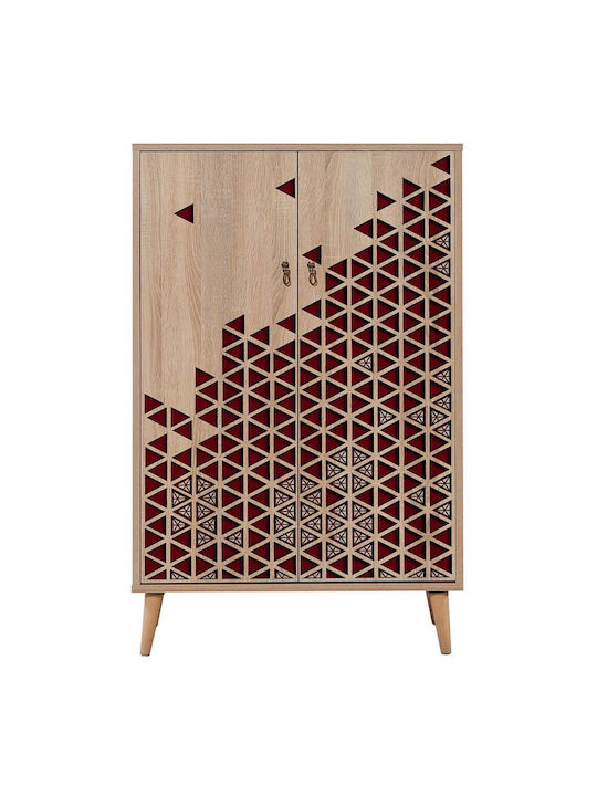 Ξύλινη Παπουτσοθήκη Multibox 80x36x127cm