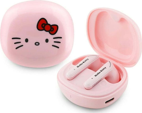 O Glossy Finish In ear Bluetooth хендсфри Слушалки с Кутийка за Зареждане Розов