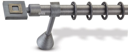 Enis by Domus Metallic Curtain Pole Virgin Double with Rail Φ25mm 160cm Virgo
