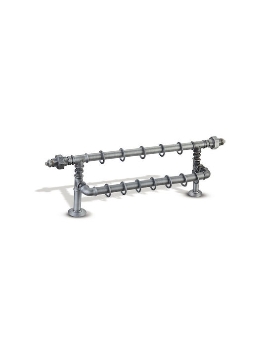 Enis by Domus Metallisch Vorhangstange Ρακόρ Doppel mit Stange Φ25mm 160cm Industrial