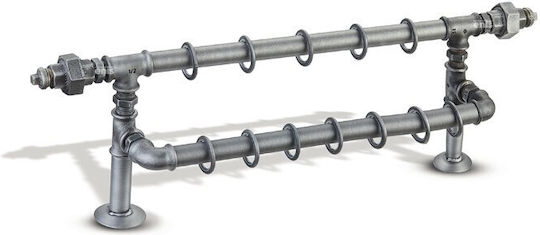 Enis by Domus Metallic Curtain Pole Racor Double with Rod Φ25mm 160cm Industrial