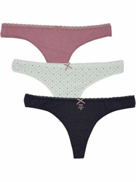 Βαμβακερά Damen Zeichenfolge 3Pack Multicolour