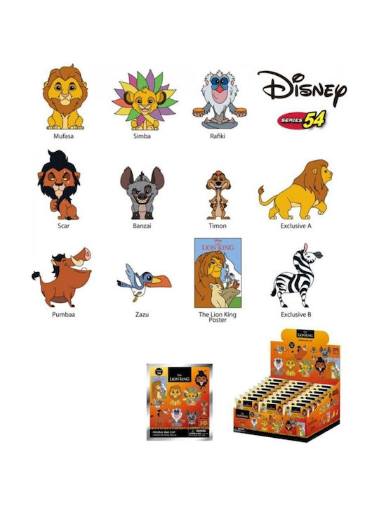 Φιγούρα Μπρελόκ Disney Lion King 3d Bag Clip Τυχαία Επιλογή 1pc