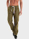 Hose Elastisch in Lockere Passform Olive