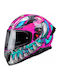 Pilot Snake SV Reptile-X Pink Gloss Motorcycle Helmet Full Face ECE 22.06 1550gr with Sunvisor