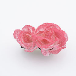Elegante Stoffblume Haarspange - Fuchsia
