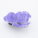 Elegant Fabric Flower Barrette - Purple