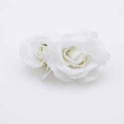 Elegante Stoffblume Haarspange - Weiß