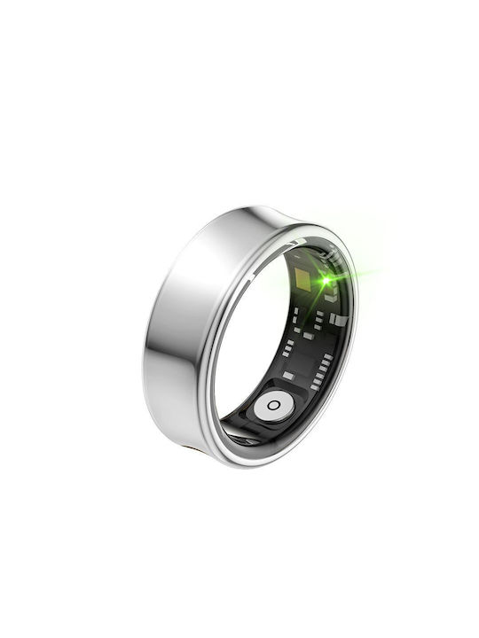 XO RS01 Smart Ring 16.1mm με Παλμογράφο Ασημί
