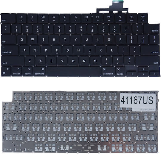 Tastatură Laptop Apple MacBook Air 15" M2 A2941 2023 M3 A3114 2024 US Fără Ramă Negru Cod 41167us