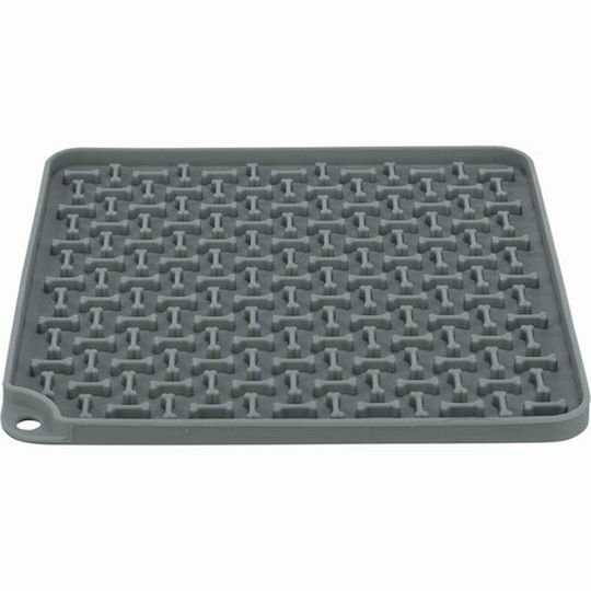 Trixie Lick 'n' Snack Set de măsuțe din silicon pentru Câine 20cm în Culoare Gri