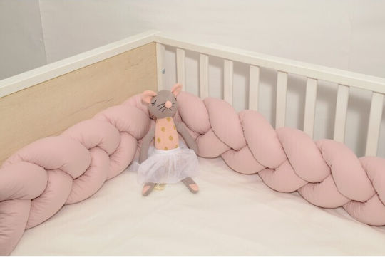 Baby Oliver Crib Bumpers Braided Inside Puce 20x200cm