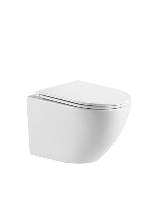 Hatz Λεκάνη Κρεμαστή με Κάλυμμα Duroplast Soft Close Λευκή