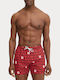 Tortuga Men's Swimwear Shorts Red With Patterns
