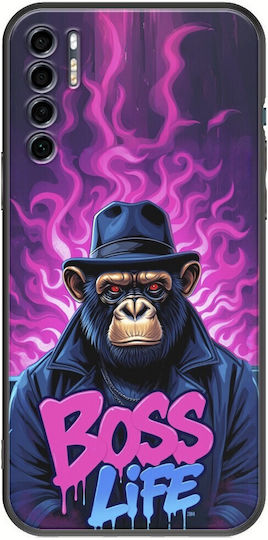 Carcasă Boss Life Chimpanzee TCL 20S 20 5G 20L 20L+ Negru TPU Silicon Negru