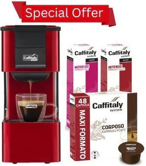 Caffitaly Iris S27 Pod Coffee Machine Caffitaly Pressure 15bar Red