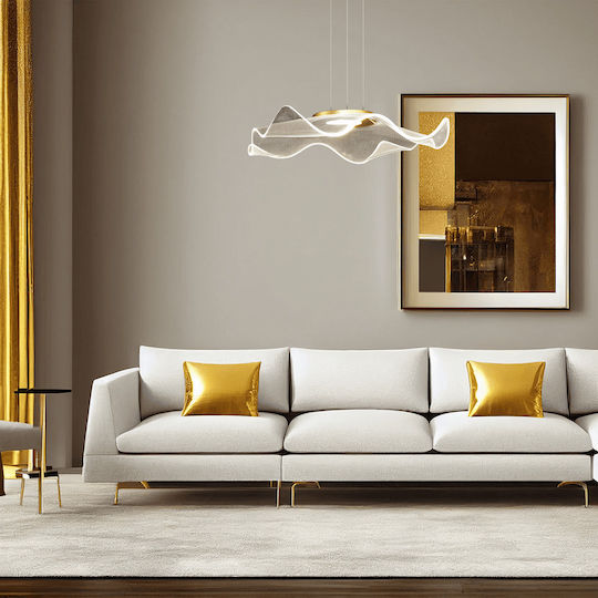 Eko Light LED Κρεμαστό Φωτιστικό Χρυσό 50x50εκ.