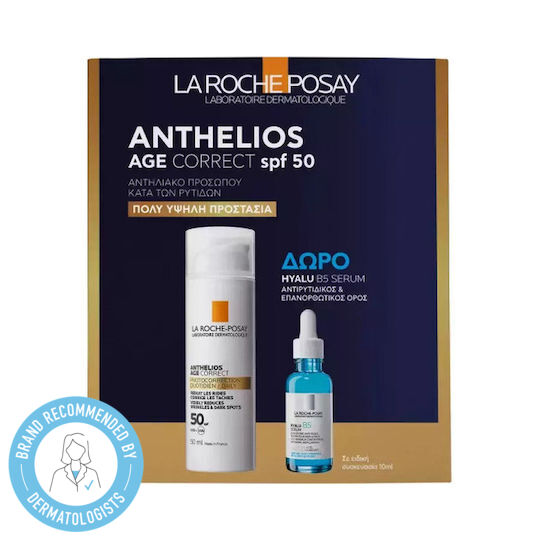 La Roche Posay Αnthelios Age Correct SPF50 Σετ με Αντηλιακό Προσώπου & Serum SPF50 2τμχ