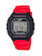Casio Дигитален Мъжки Часовник На батерия с Червен Каучукова Каишка