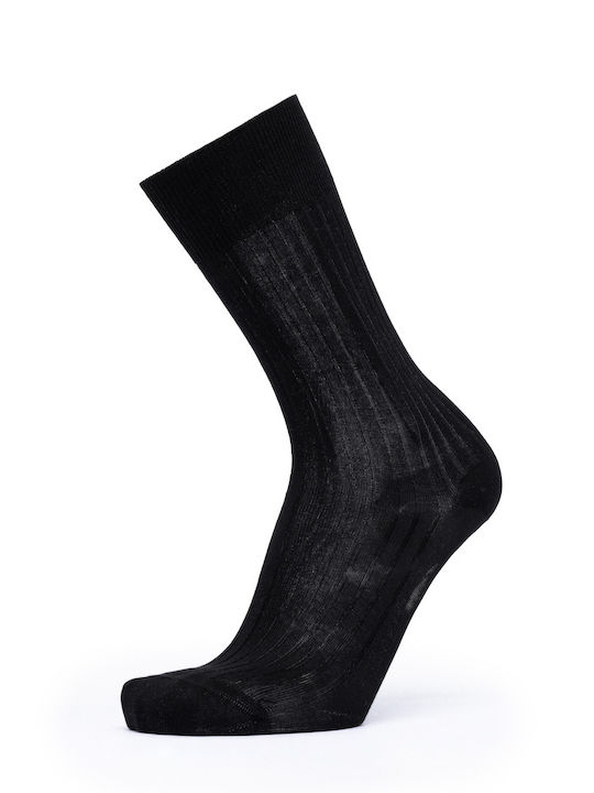 Socks Men Ulisse Mercerised Stripe Brown Sc-m102-700 Sc-m102-700-m102 Black
