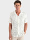 Shirt Κοντομάνικο Πουκάμισο σε Κανονική Γραμμή cream