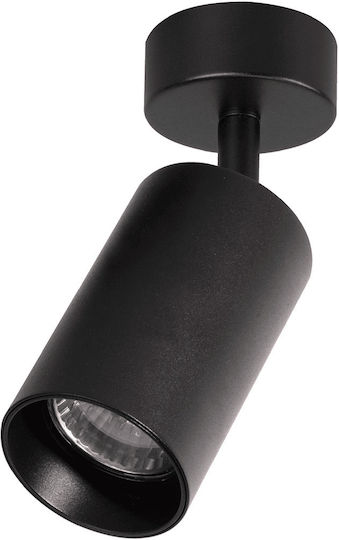Eko Light Einzel Spot mit Fassung GU10 in Schwarz Farbe