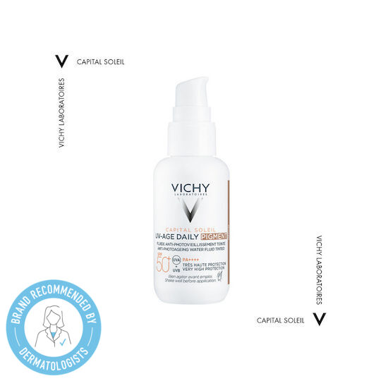 Vichy Capital Soleil UV-AGE Daily Pigment Sunscreen Lotion Face SPF50+ with Color Medium 40ml