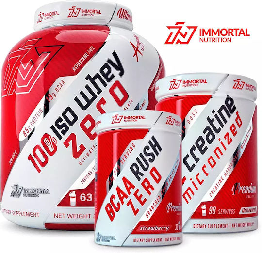 Immortal Pack Iso Whey Zero 2000gr + Epic Creatine 500gr + Bcaa Rush Zero 300gr White Chocolate