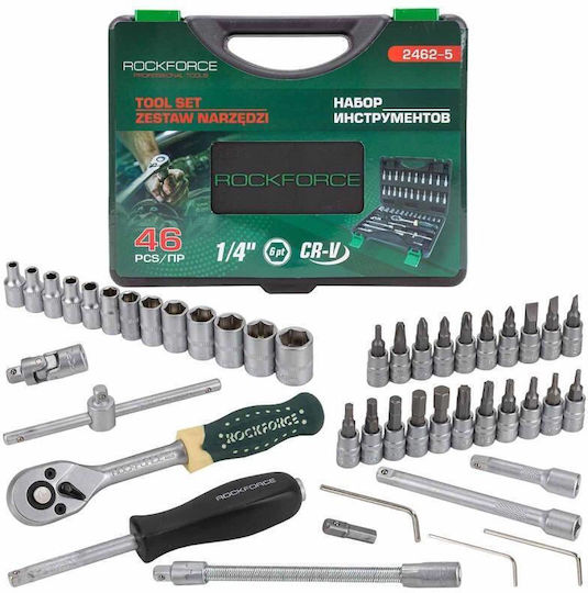 Set de Chei Hexagonale 1/4'' 46 Piese Rockforce Rf-2462-5