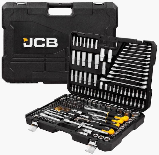 Комплект битове и гнезда 216 части JCB 1/4" 3/8" 1/2" JCB-38841