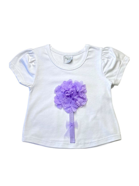 Set pentru copii cu șorturi Vară 2buc Lilac/white