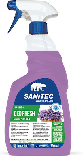 Sanitec Deo Fresh Αρωματικό Χώρου Τεχνολογία Εξάλειψης Οσμών Άρωμα Λεβάντας 0,75l