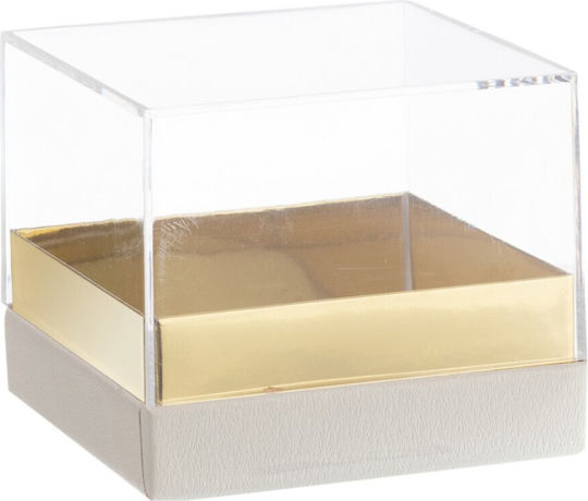 Акрилна подаръчна кутия златна 8x8x6см Rt212 Nv-7130212-gold