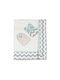 Baby Star Tiny Friends Pique Swaddle Wrap Turquoise 85x85cm.