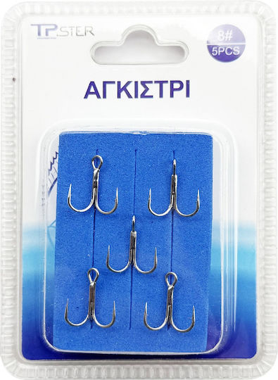 Tpster Fishing Treble Hooks Set 8# 5pcs 20232