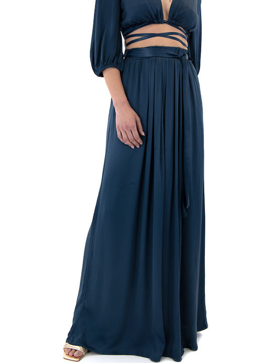 Moutaki Women's Fabric Palazzo Pants Navy Moutaki Women's Fabric Palazzo Pants Navy