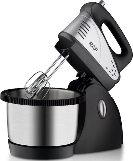 Raf Mixer mit Edelstahlbehälter 3Es Schwarz 800W