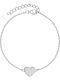 Ioannis Kosmima Women's Bracelet with design Heart made of Silver with Zircon