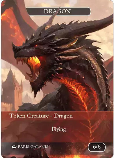 Drachentoken Rot 6/6 Version 1
