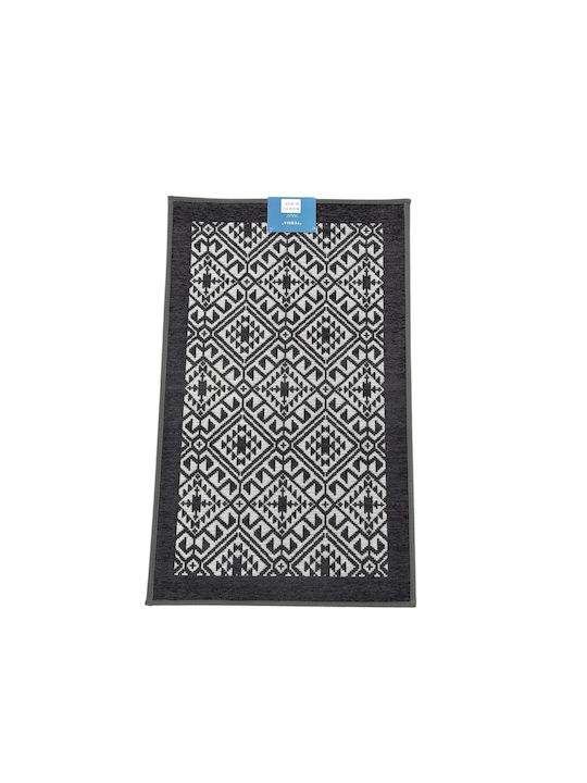 My Home Luxury Dreptunghiular Covoraș de Bucătărie cu Suport Antiderapant Gri 50x80εκ.
