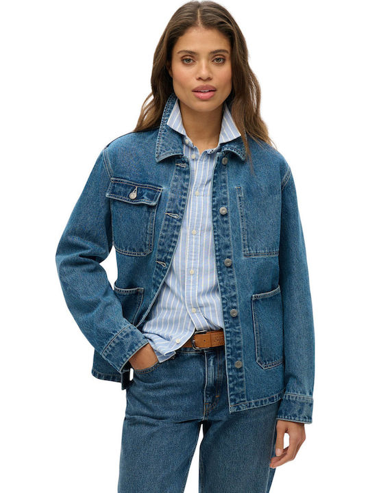 Chore Scurtă Jachetă de femei din denim Blue