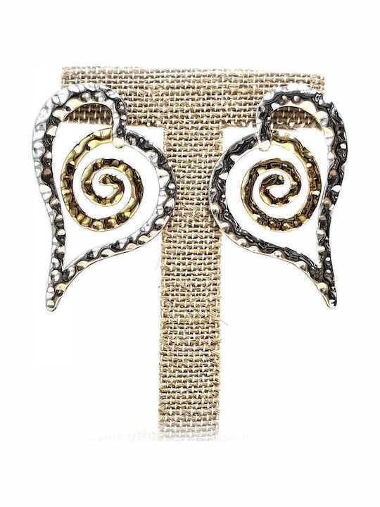 Isay Collection Σκουλαρίκια από Ατσάλι Επιχρυσωμένα