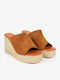 Women's Suede Platform Shoes Brown