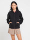 Stone Heart Up Fleece Γυναικεία Ζακέτα με Φερμουάρ Black